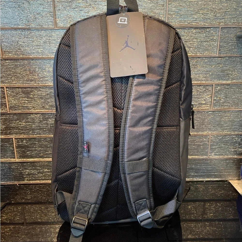 NEW Nike Air Jordan Bag Jump Man Embroidered Backpack 15” Black Red CASE 9A0408